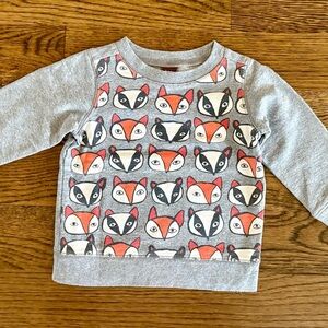 Tea Collection Gray Animal Print Kids Shirt